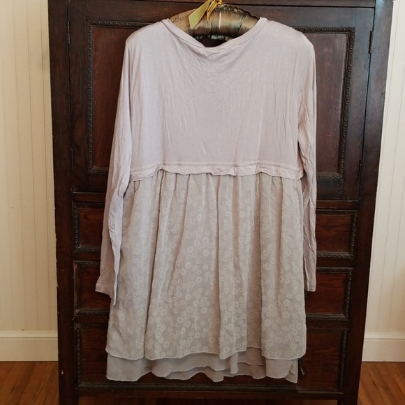 Monroe & Main XL gray sheer overlay dress - Picture 2 of 8